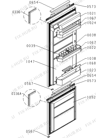 Схема №1 RKI5181AW (325547, HZI3028) с изображением Дверь для холодильной камеры Gorenje 180122