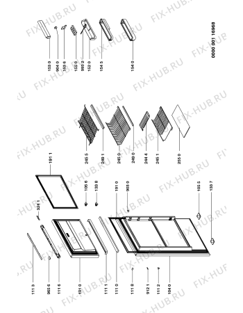 Схема №2 DPA 351/G с изображением Запчасть для холодильной камеры Whirlpool 481940118899