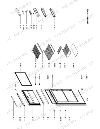 Схема №2 DPA 351/G с изображением Запчасть для холодильной камеры Whirlpool 481940118898