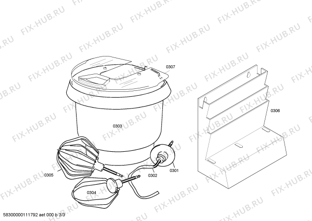 Схема №2 MUM4405UC Compact с изображением Крышка для кухонного измельчителя Bosch 00755216
