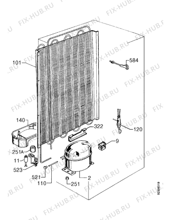 Взрыв-схема холодильника Electrolux ER6930I - Схема узла Functional parts