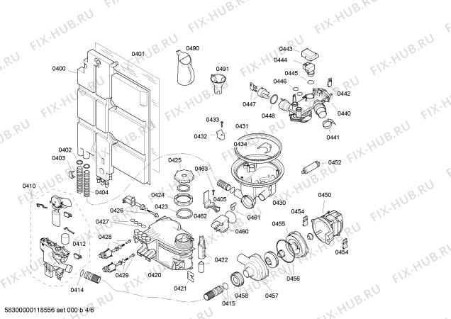 Схема №3 S44T59N0EU с изображением Передняя панель для посудомойки Bosch 00445439