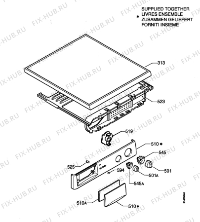 Взрыв-схема стиральной машины Electrolux RTF942 - Схема узла W30 Panel,User manual B