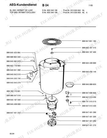 Взрыв-схема комплектующей Zanker TOP5001E INT.EXC 913 - Схема узла Spindryer equipment