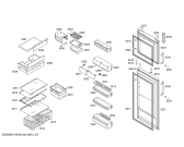 Схема №2 KD45NA43 с изображением Дверь морозильной камеры для холодильной камеры Siemens 00683730
