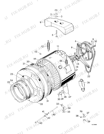Взрыв-схема стиральной машины Zanker 880 - Схема узла Tub