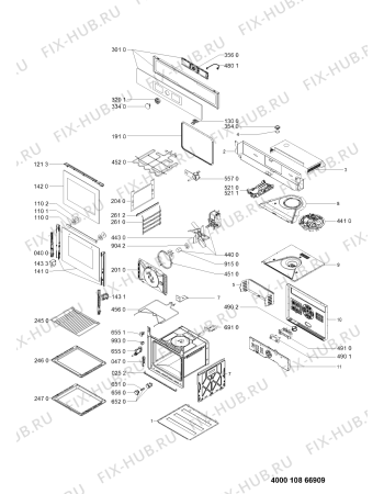 Схема №1 AKZ6230NB (F093743) с изображением Панель для плиты (духовки) Indesit C00448140