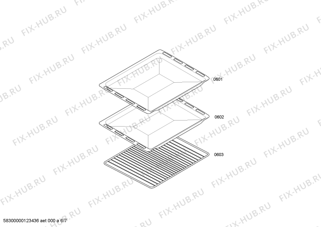Взрыв-схема плиты (духовки) Bosch HSN121021V - Схема узла 06