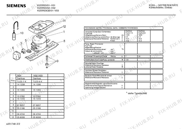 Взрыв-схема холодильника Siemens KI25R03 - Схема узла 02