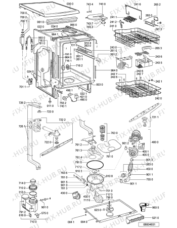 Схема №1 ADP 6945 WH с изображением Блок управления для электропосудомоечной машины Whirlpool 481221479808