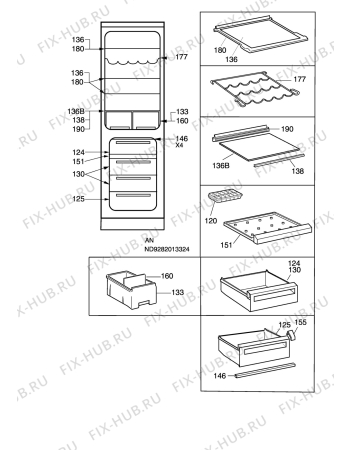 Взрыв-схема холодильника Electrolux ER8906B - Схема узла C10 Interior