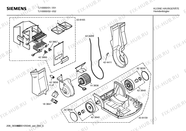 Схема №2 TJ10000 dressman с изображением Розетка для электропарогенератора Siemens 00423863
