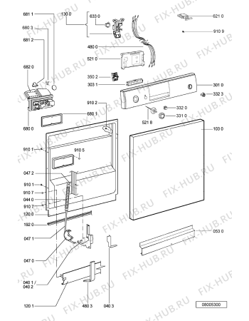 Схема №2 GSFS 4311/1 WS с изображением Обшивка для посудомоечной машины Whirlpool 481245373259