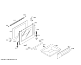 Схема №3 HSV744026N с изображением Фронтальное стекло для духового шкафа Bosch 00247781