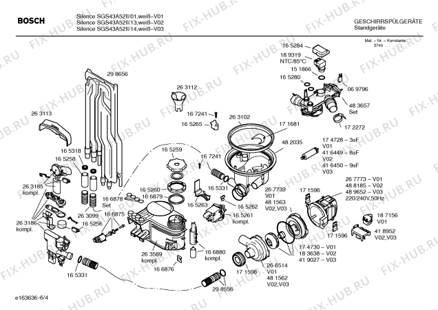 Схема №2 SGS4442II Silence с изображением Инструкция по эксплуатации для посудомойки Bosch 00580711