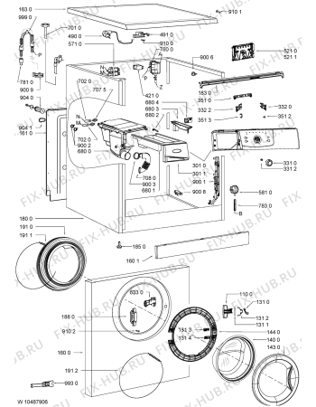 Схема №1 AWO 466 с изображением Микромодуль для стиралки Whirlpool 481074288846