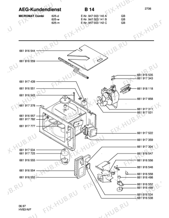 Взрыв-схема микроволновой печи Aeg MC COMBI 625-M/GB - Схема узла Section4