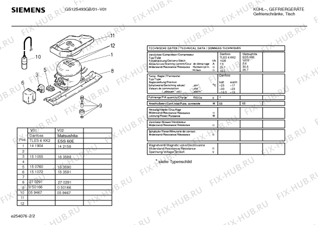 Взрыв-схема холодильника Siemens GS12S493GB - Схема узла 02