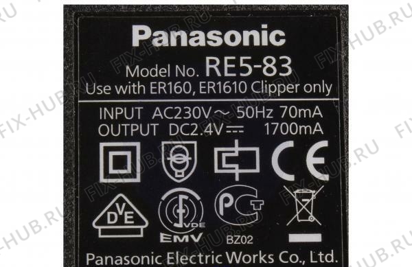 Большое фото - Переходник для бритвы (эпилятора) Panasonic WER160K7784 в гипермаркете Fix-Hub