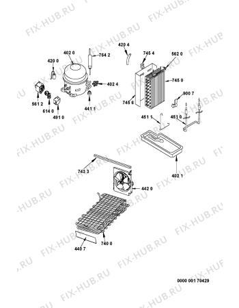 Взрыв-схема холодильника Whirlpool S20RSS33AG (F090521) - Схема узла