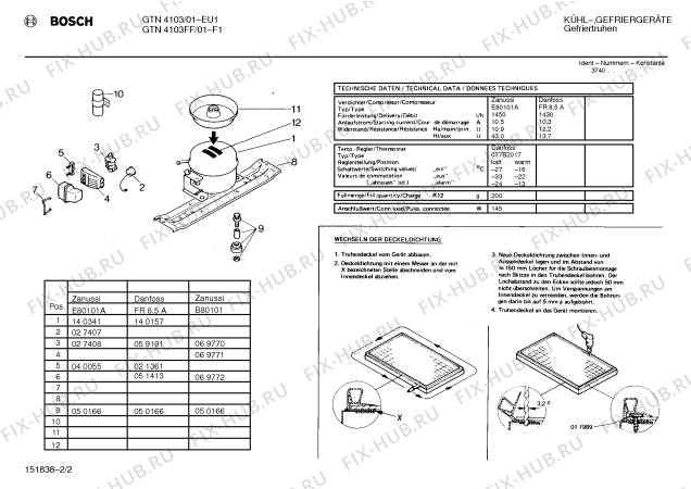 Взрыв-схема холодильника Bosch GTN4103 - Схема узла 02