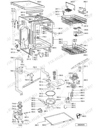 Схема №1 ADP 6556 WH с изображением Модуль (плата) управления для посудомойки Whirlpool 481221838478