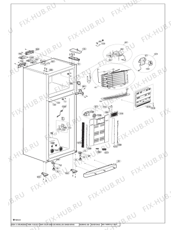 Взрыв-схема холодильника Beko DNE68720H (7264546912) - FOAMED CABINET (B-840/845)