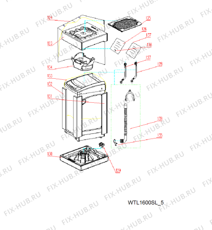 Схема №2 WTL 1600 SL с изображением Демпфер Whirlpool 482000022528