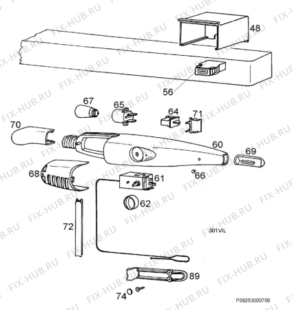 Взрыв-схема холодильника Privileg 262619_4830 - Схема узла Electrical equipment 268