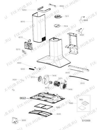 Схема №1 603.045.79 HD HK01 85WH HOOD IK с изображением Спецнабор для вытяжки Whirlpool 482000024090