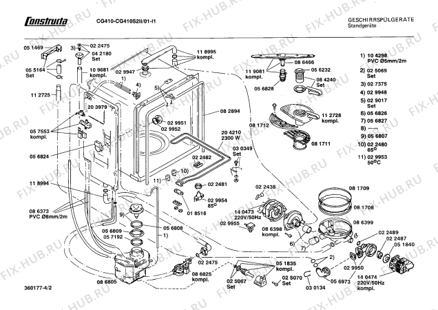 Схема №3 CG310S2II CG310 с изображением Переключатель для электропосудомоечной машины Bosch 00057265