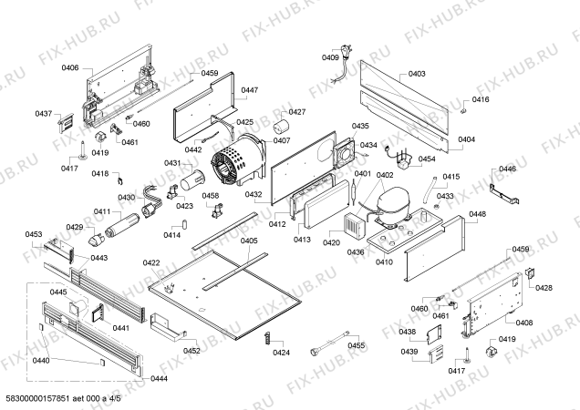 Схема №3 RF471200 с изображением Силовой модуль для холодильника Bosch 00704587