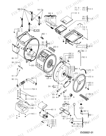 Взрыв-схема стиральной машины ESLABON DE LUJO AWH 651  - ESLABON - Схема узла