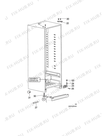 Взрыв-схема холодильника Electrolux ERC37222W - Схема узла C10 Cabinet