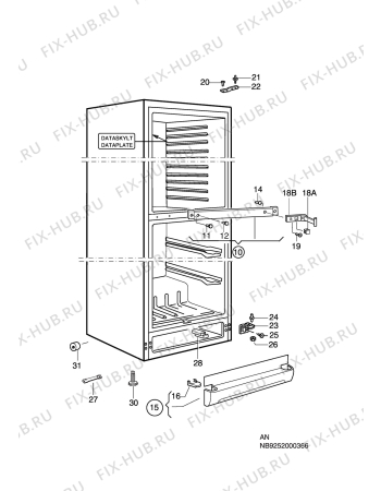 Взрыв-схема холодильника Husqvarna Electrolux QT4240RW - Схема узла C10 Cabinet
