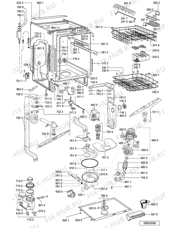 Схема №2 ADG 8967 IX с изображением Панель для электропосудомоечной машины Whirlpool 481245372326