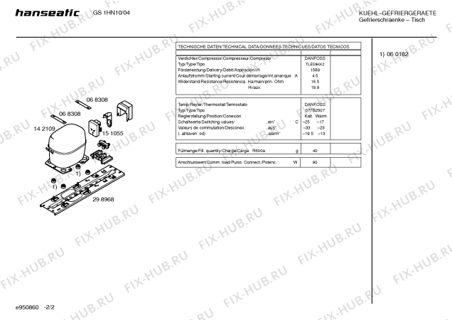Схема №2 GS1HN10 с изображением Инструкция по эксплуатации для холодильника Bosch 00529095