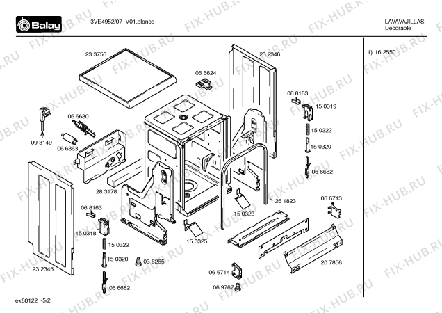 Схема №3 4VE529A с изображением Инструкция по эксплуатации для электропосудомоечной машины Bosch 00518239