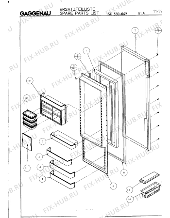 Схема №11 SK530062 с изображением Планка для холодильника Bosch 00233479