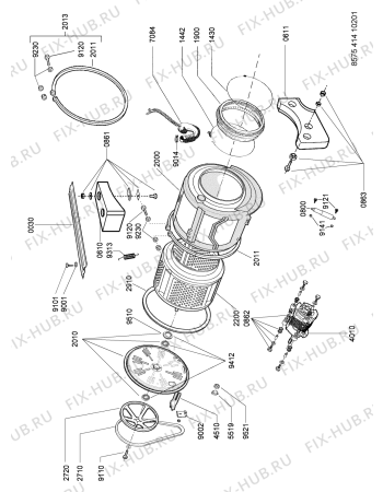 Схема №2 AWZ 414-D CE с изображением Обшивка для стиральной машины Whirlpool 481246469135