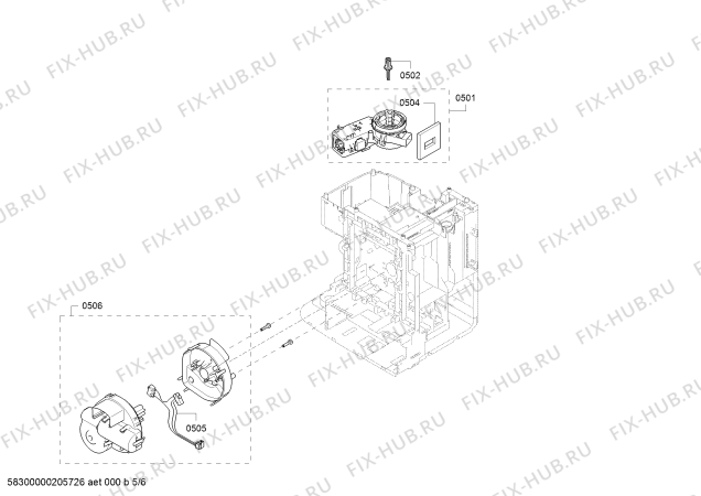 Схема №3 TE653318RW EQ.6 plus s300 с изображением Седло клапана для электрокофеварки Siemens 00655867