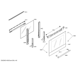 Схема №4 HB532E0 с изображением Фронтальное стекло для плиты (духовки) Siemens 00248231