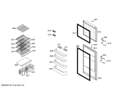Схема №3 X5KCVBR394 с изображением Дверь для холодильной камеры Bosch 00249673