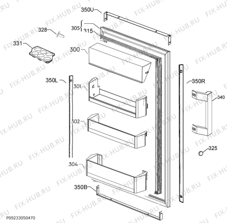 Взрыв-схема холодильника Novamatic EK717.1 L - Схема узла Door
