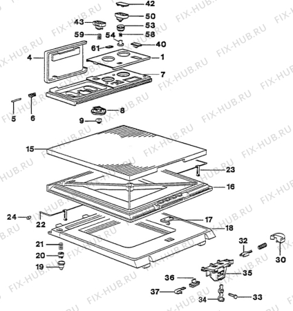 Взрыв-схема стиральной машины Zanussi ZT825JX2 - Схема узла W30 Panel,User manual B