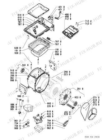 Схема №1 EV 1030 с изображением Декоративная панель для стиралки Whirlpool 481245212361