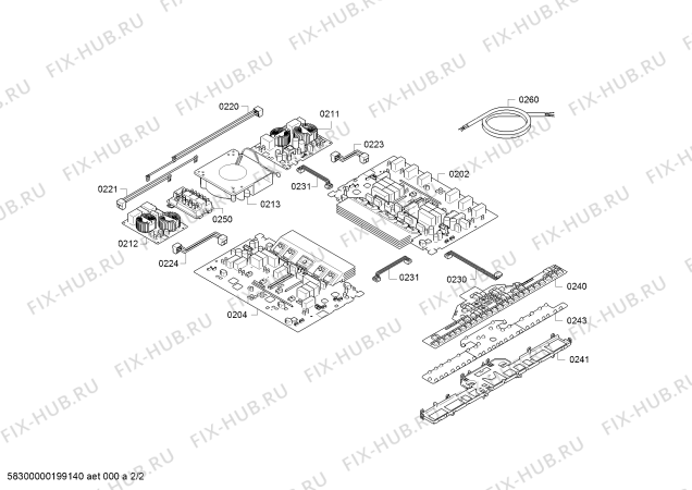 Взрыв-схема плиты (духовки) Bosch PXV801DC1E - Схема узла 02