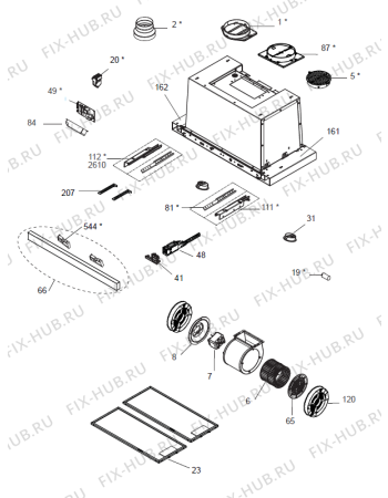 Схема №1 GHF62X (408135, E124I1S35AC2HTB) с изображением Переключатель для вентиляции Gorenje 443828