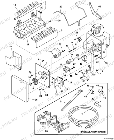 Взрыв-схема холодильника Aeg Electrolux S75628KG - Схема узла Icemaker