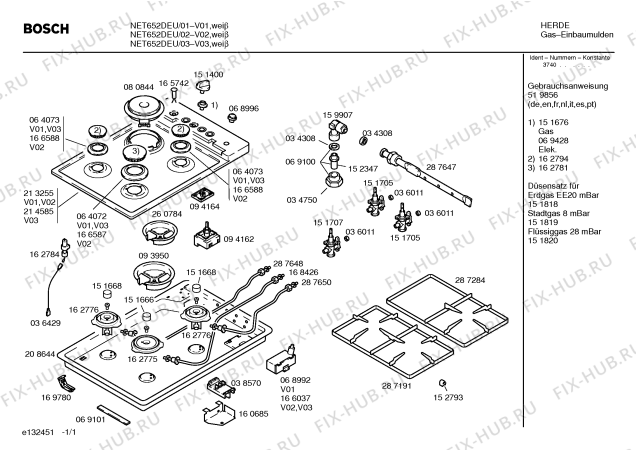 Схема №1 NMT652CEU с изображением Столешница для электропечи Bosch 00214585
